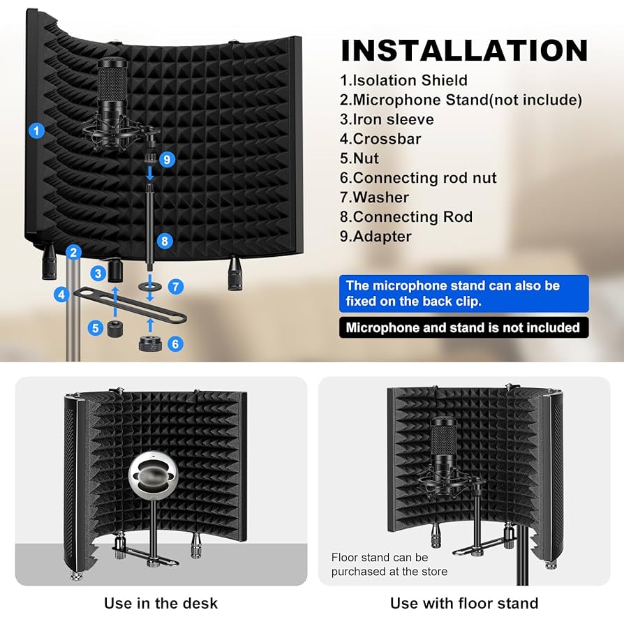 Amazon.com: Aokeo Studio Recording Microphone Isolation