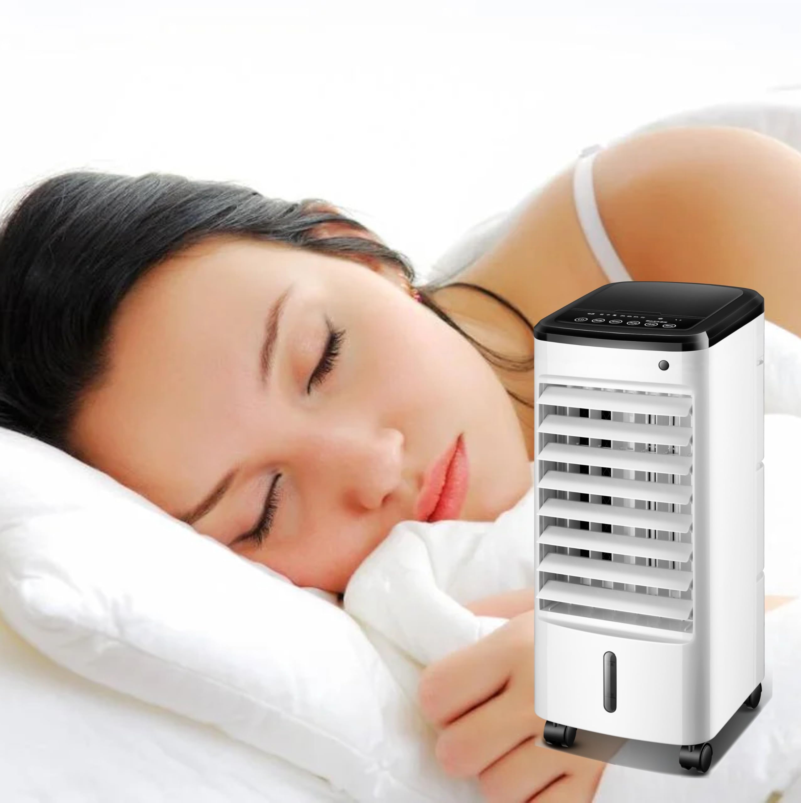 Bastilipo - Climatizador evaporativo Formentor RC, control digital, mando a distancia, consumo 65W, deposito de 3.5L, temporizador.