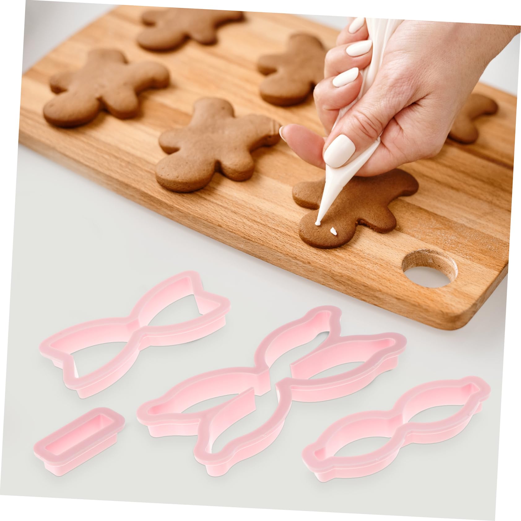 Abaodam 4sätze Kuchendekorationsformen Bowknot Ausstecher Für Fondant Kekse Backzubehör Für Kreative Backprojekte Und Feierlichkeiten Leicht Zu Entformen Langlebig -frei