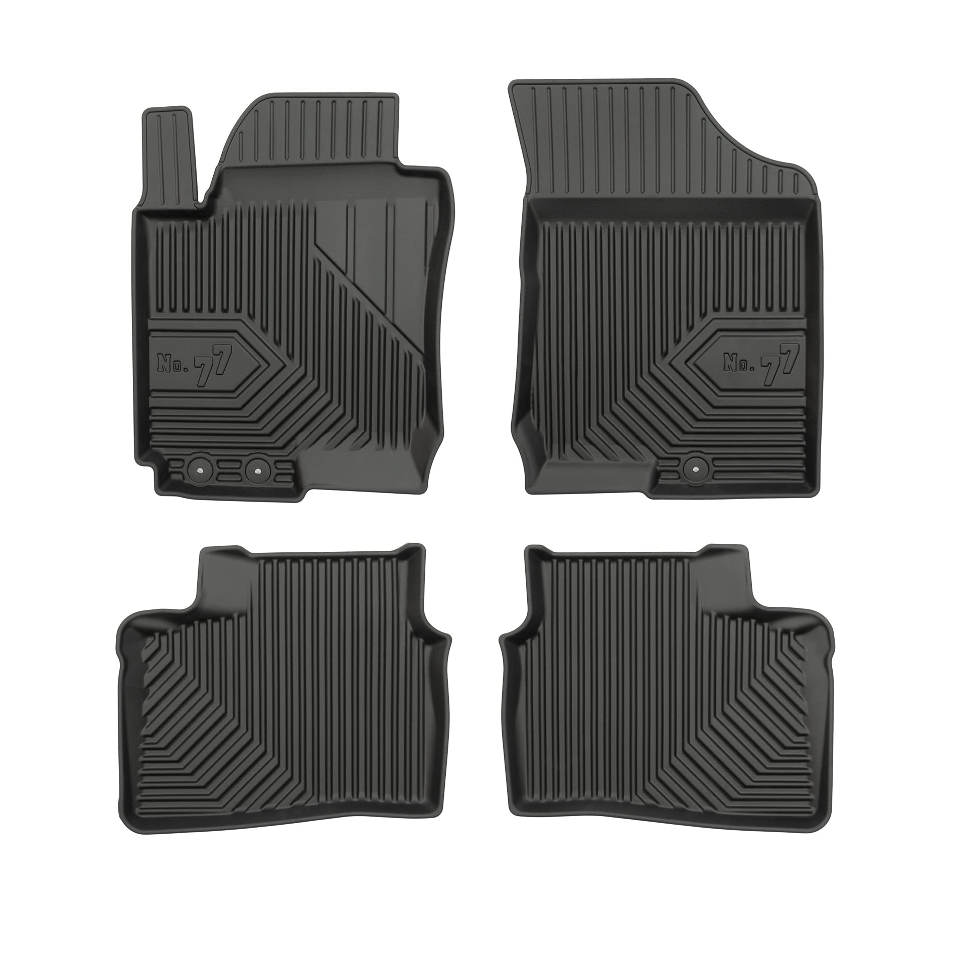 FROGUM No.77 Alfombrillas para Coche Alfombras para Hyundai i30 I 2007-2012 | Borde Alto | para Todo el año | Tamaño