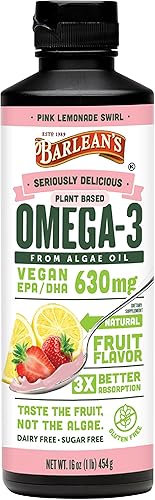 Miniatura 8 de Barleans Organic Oils Seriously Delicious - Batido de fresa y plátano de aceite de lino con 2968 mg de omega-3 sabor a fruta vegano totalmente