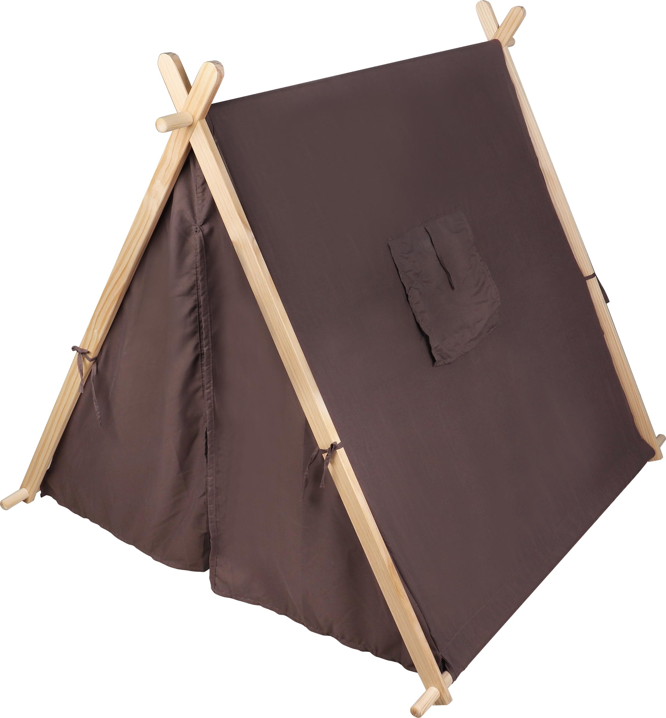 small Foot Spielzelt Taupe, modernes Indoor-Zelt mit geräumigem Innenraum und Fenster, für Kinder ab 2 Jahren, 12552