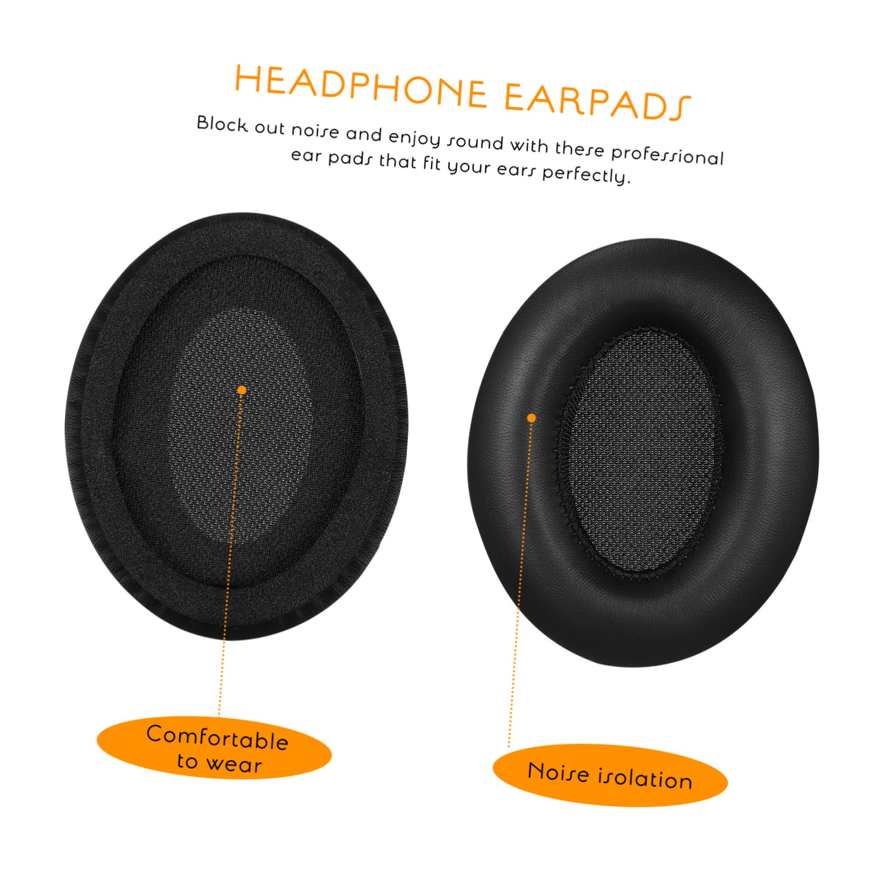 4 Paia Cuscinetti Auricolari Ricambio Compatibili con Cuffie Pad per Cuffie Ear Facile Installazione e Resistente Urti