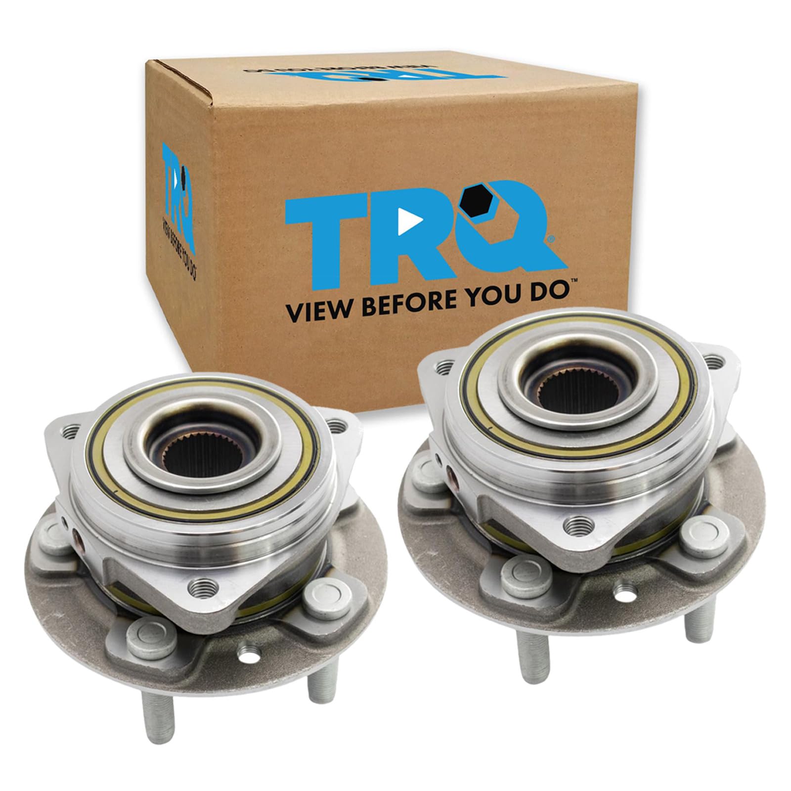TRQ 2 Piece Front Wheel Bearing & Hub Assembly Set for 2020-2023 Jeep Gladiator 2018-2023 Wrangler