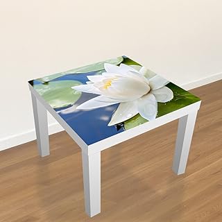 ستيكر لاصق تزييني للطاولة بتصميم زهرة اللوتس المائية، 55 × 55 سم