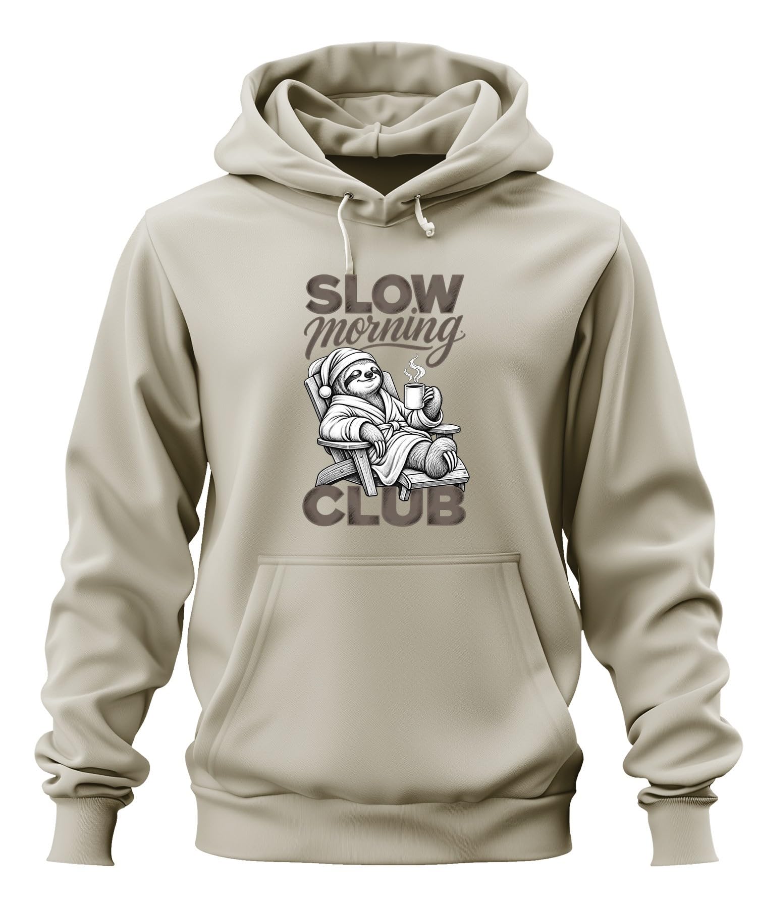 Slow Morning Club Leniwiec, kawa, bluza z kapturem