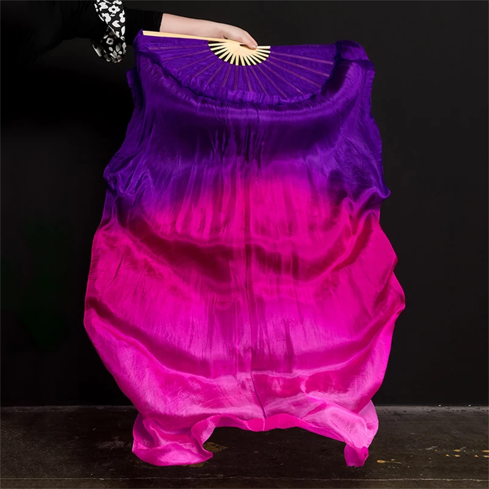 Veli per danza del ventre in seta reale dimensioni classiche velo velo ballerino preformance spettacolo puntelli personalizzati