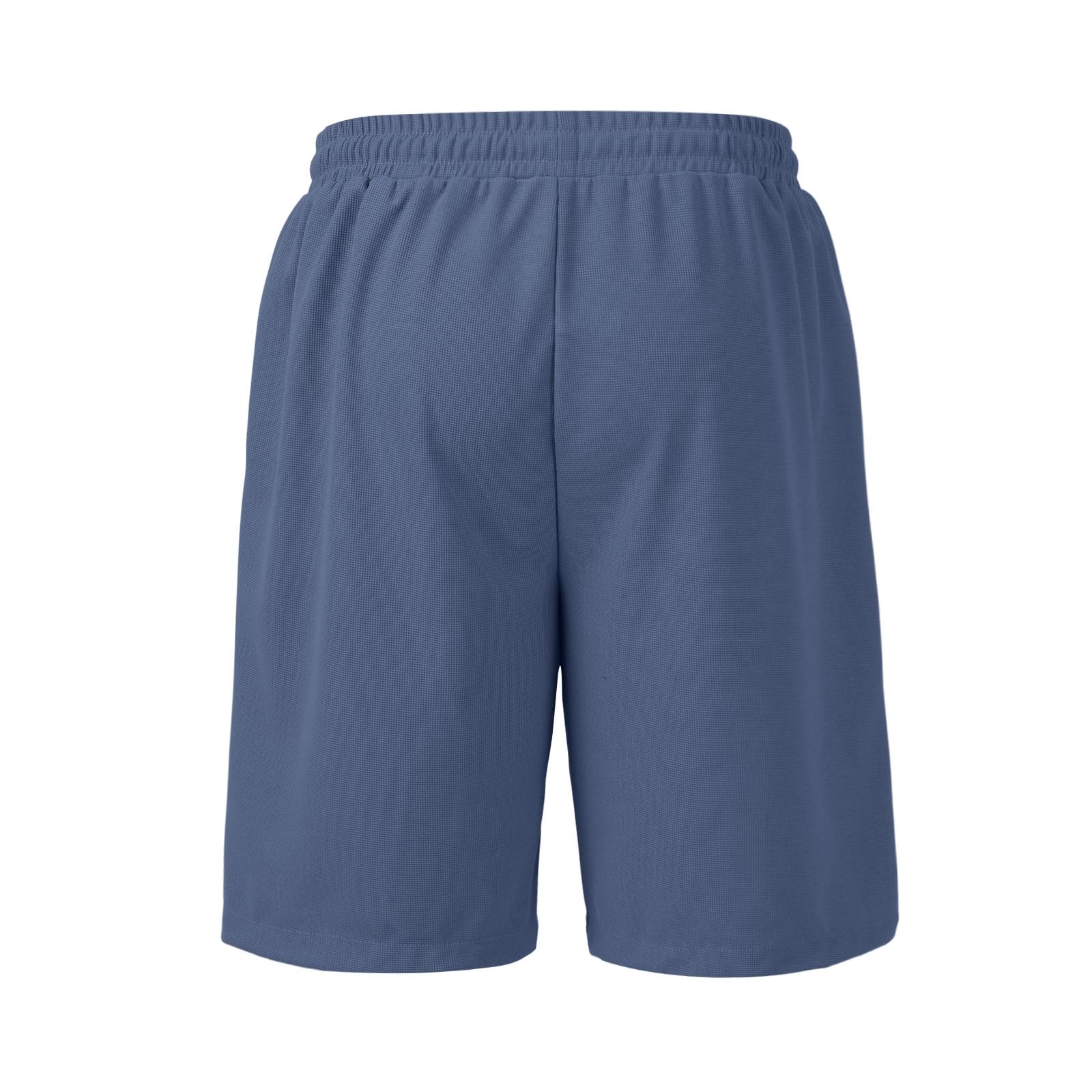 Short Homme Motif Gaufré Court Shorts Ete Sport Décontracté Bermuda Pantalon avec Poches et Cordon de Serrage
