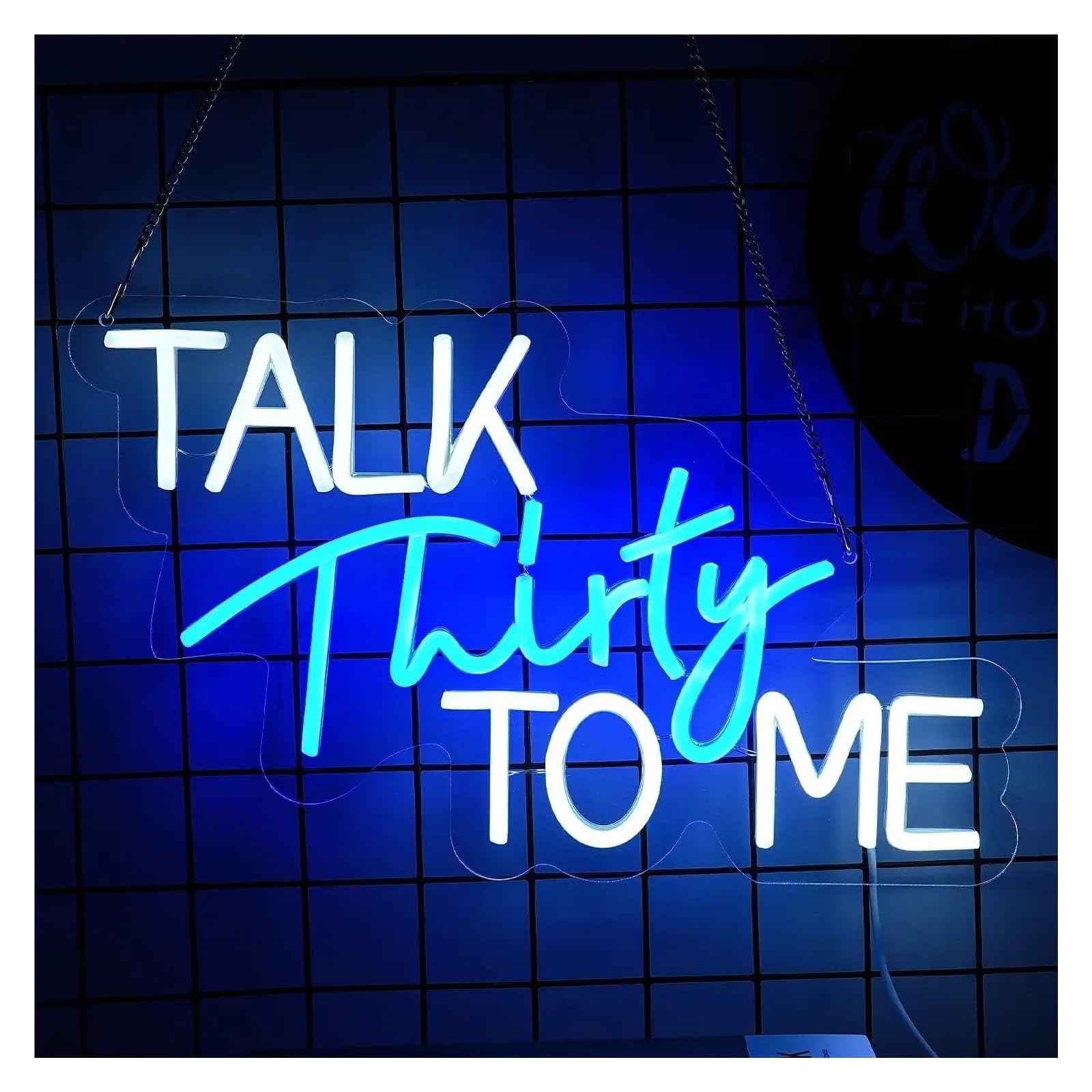 LEMST Signs Lamp Talk Thirty to Me Neon Sign Light Dimmable USB Powered for Bedroom Bar Party Birthday Game Room Wall Decor 16.5inx9.8in