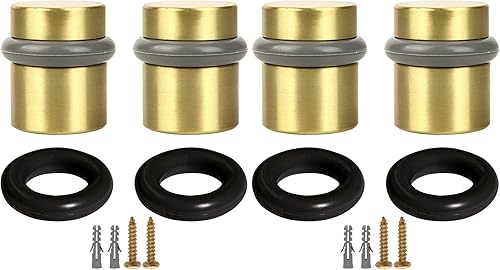 Vista 53 de Design House 189290-SN - Protector de pared para puerta con punta de goma, tapón de puerta de aluminio de níquel satinado, paquete de 2