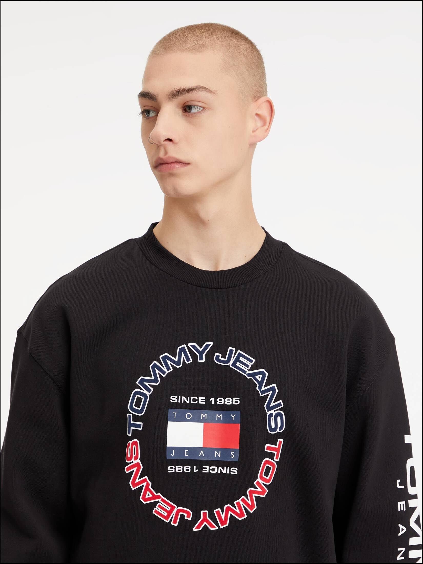 Tommy Jeans Bluza męska, czarny, S
