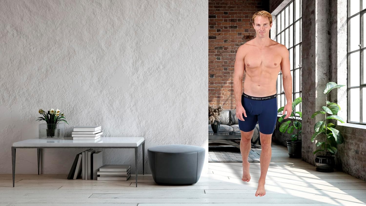 Mens 6 in Boxer Briefs 4 pack, Anti Chafing, Breathable, Non-Binding, Super Soft & Comfortable Moisture Wicking - Image 6