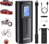 Woowind AP2-P Akkumulátoros Kompresszor, Elektromos Légpumpa Autóhoz és Kerékpárhoz 150 PSI, Powerbank Funkcióval, Presta Schrader Dunlop 1