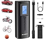 Woowind AP2-P Cordless Tyre Inflator Electric Bike Pump with Digital Pressure Gauge, Rechargeable Car Portable Air Compressor Tyre Pump for Car, Bicycle, Motorcycle, Scooter,Balls