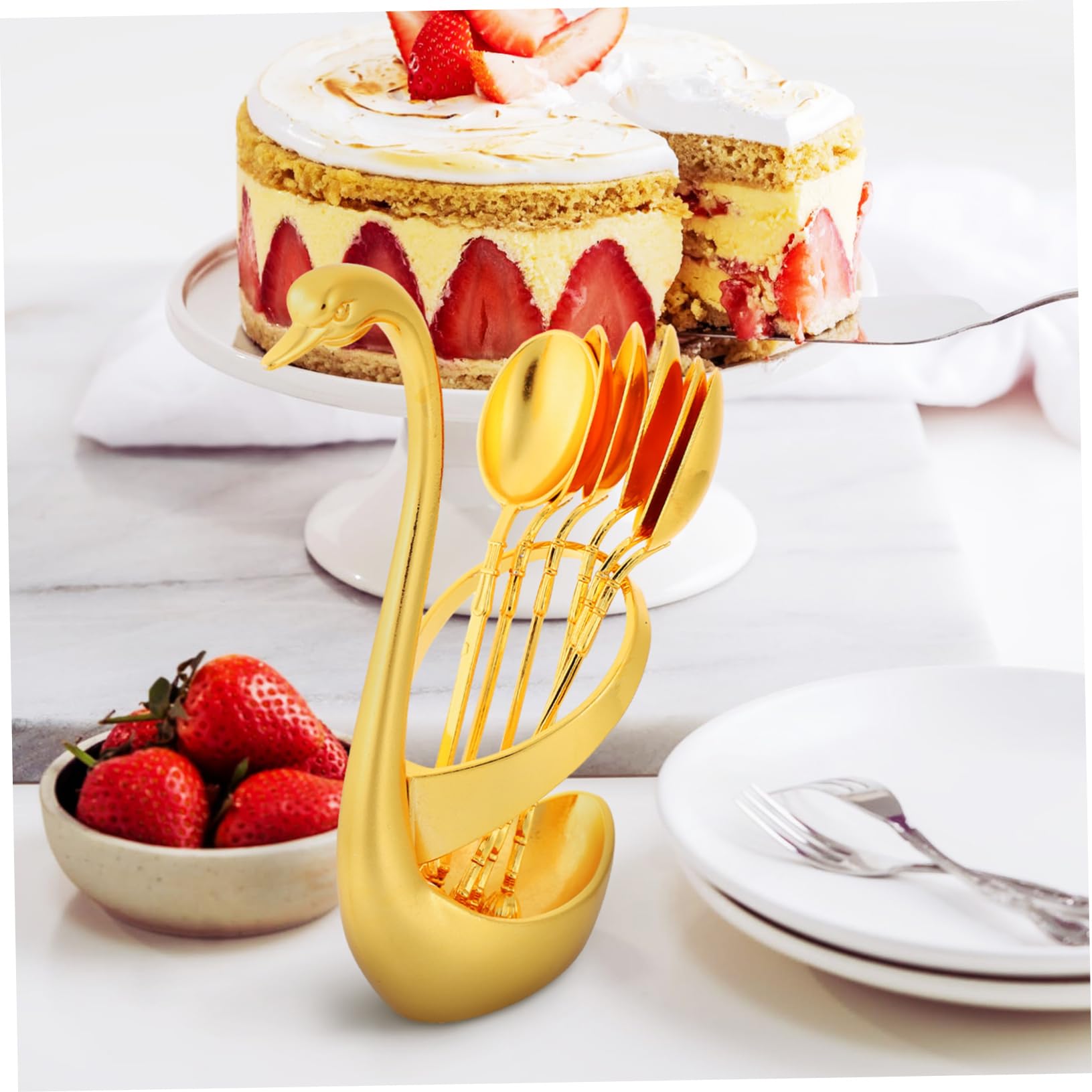 zestaw łyżeczek deserowych, łyżeczek do ryżu, mini łyżeczek do herbaty, łyżeczki do grejpfruta, figurki łabędzia, mini do mini dekoracji, małej łyżeczki do kaw