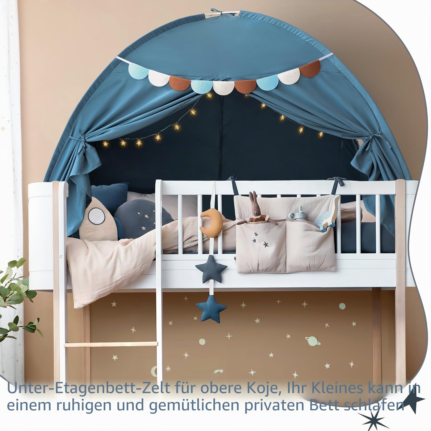 Doppelbett Zelt für Kinder, Doppelbett, Bohemian-Quaste, Innen-Sichtschutzzelt auf dem Bett, schlafen im Zugluftraum für Mädchen und Jungen