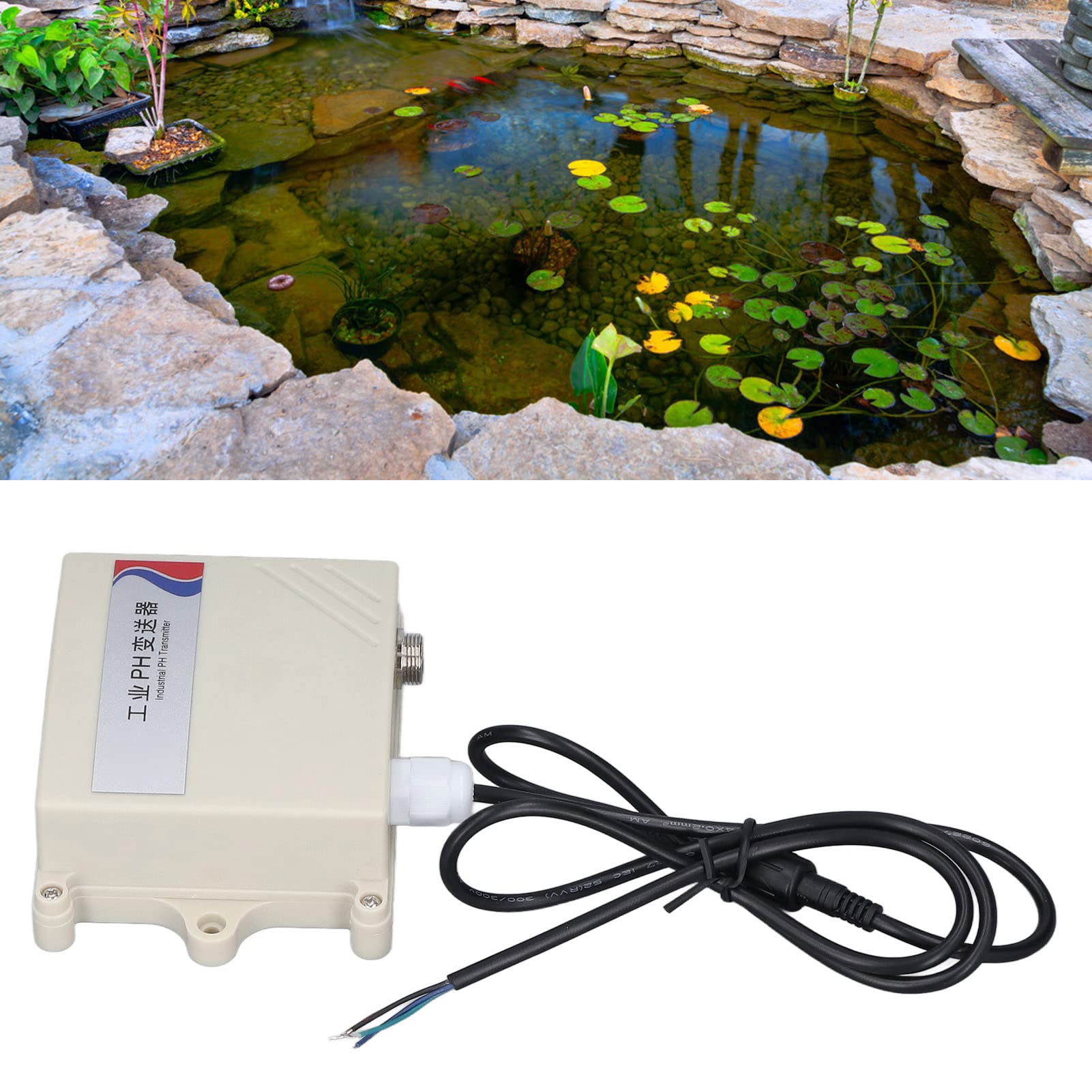 Alvinlite Trasmettitore PH Industriale, Trasmettitore PH RS485 Trasmettitore sensore Temperatura umidità DC10~30V per acquacoltura