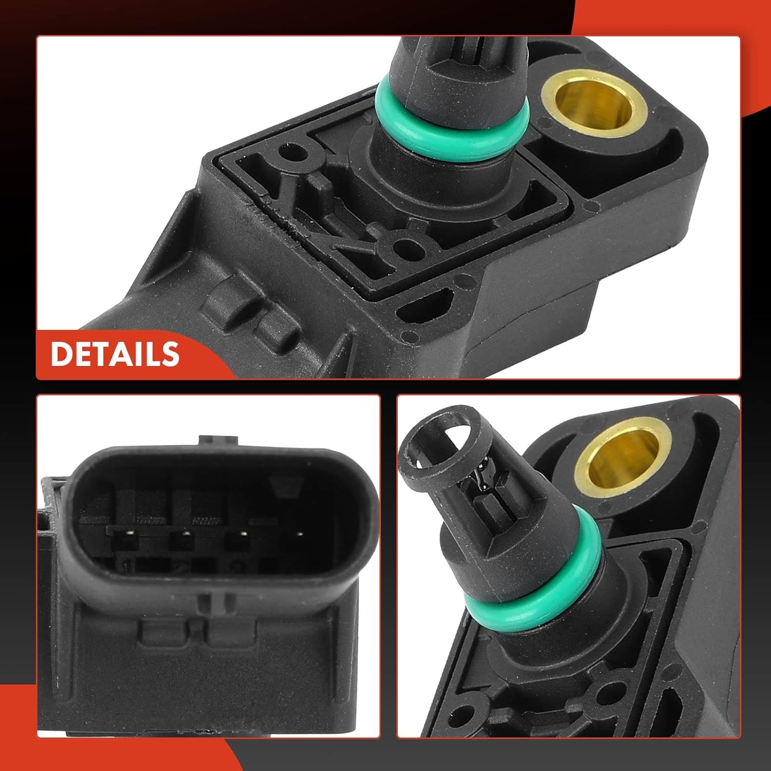 A-Premium Manifold Pressure (MAP) Sensor [4 Pins] Compatible with Volkswagen Jetta Passat 2014-2019, Golf 2015-2018, Golf Alltrack 2017-2019, Golf SportWagen, Tiguan, Beetle, Atlas, GTI & Audi Q5