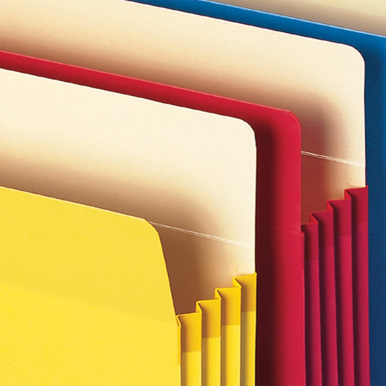 Smead File Pocket, Straight-Cut Tab, 3-1/2" Expansion, Legal Size, Assorted Colors, 5 per Pack (74892)