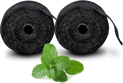 Miniatura 10 de Xlent Hilo dental expandible tratado con carbón activado, xilitol, cera natural a base de plantas, sabor refrescante a menta, paquete de 5 (solo