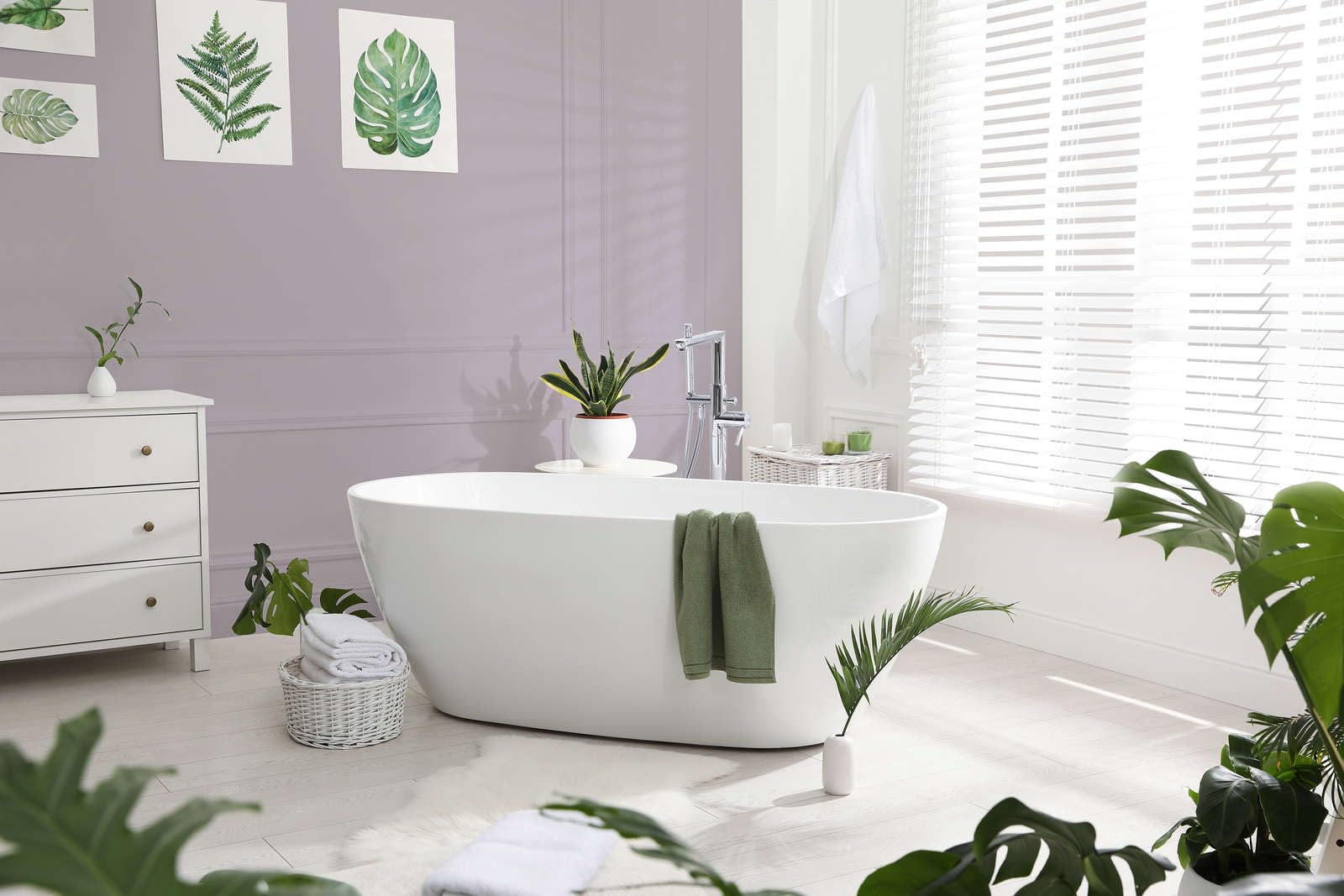 Pintura de emulsión líquida de lujo para interiores, 2,5 l, color morado