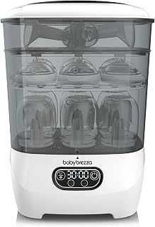 Baby Brezza One Step Sterilizer Dryer Advanced: 33% Faster Drying, Largest Capacity, HEPA Filter for Bottles & Pump Parts