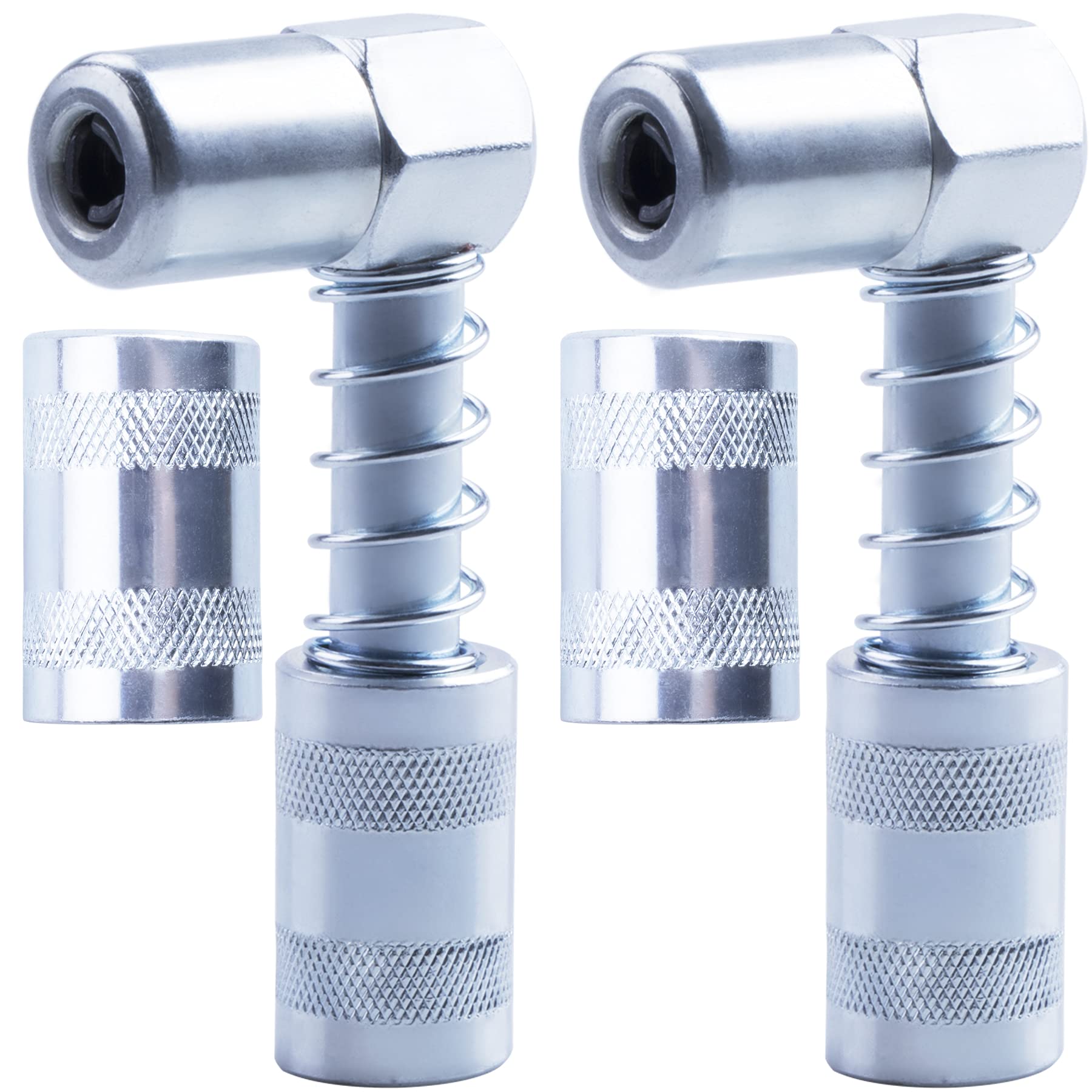 Buy MWMNUN 4 Pieces 90 Degree Grease Coupler Adapter with Sleeves, 3 Jaw Angle Grease Fitting