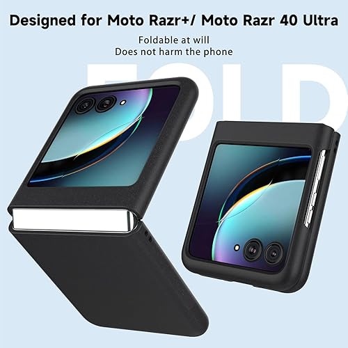 Miniatura 2 de Eastcoo 【Actualizada】 Funda delgada para Moto Razr Plus 2023, [parte trasera de policarbonato duro] [sensación esmerilada] [soporte de carga