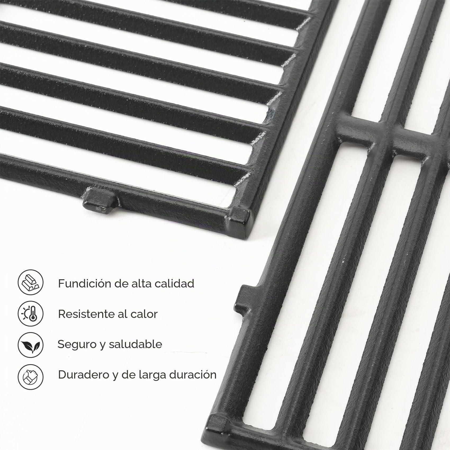 onlyfire Parrilla de Hierro Fundido para Barbacoas de Gas Weber Genesis Serie 300, Rejilla Grill para Genesis E/S-310/320/330, EP-310/320/330 (2007-2016), Recambio para Weber 7528, 2 Piezas