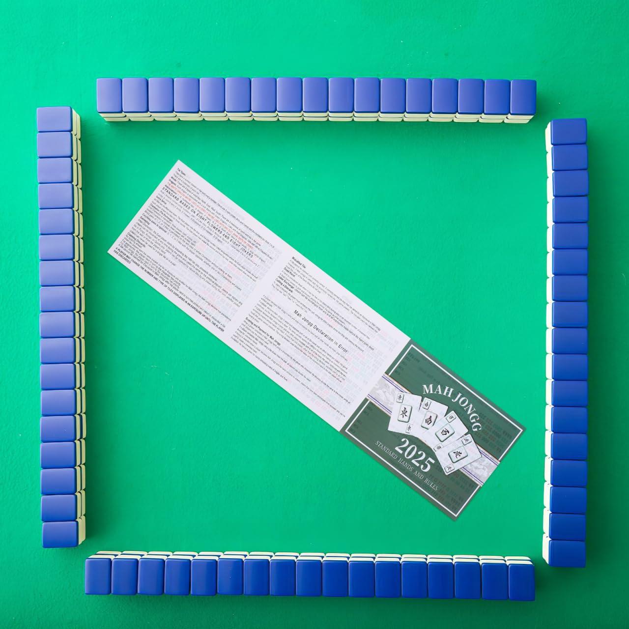 SUPVOX Lot de 8 cartes de score de mahjong : cartes de score pliables étanches pour jeux de règles de mahjong - Vert