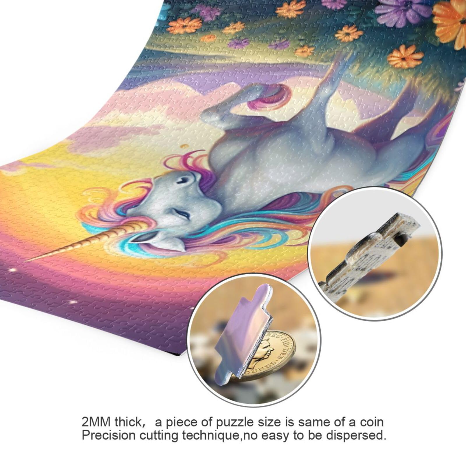 Amazon.com: Puzzles for Adults 1000 Piece Cute Unicorn Jigsaw