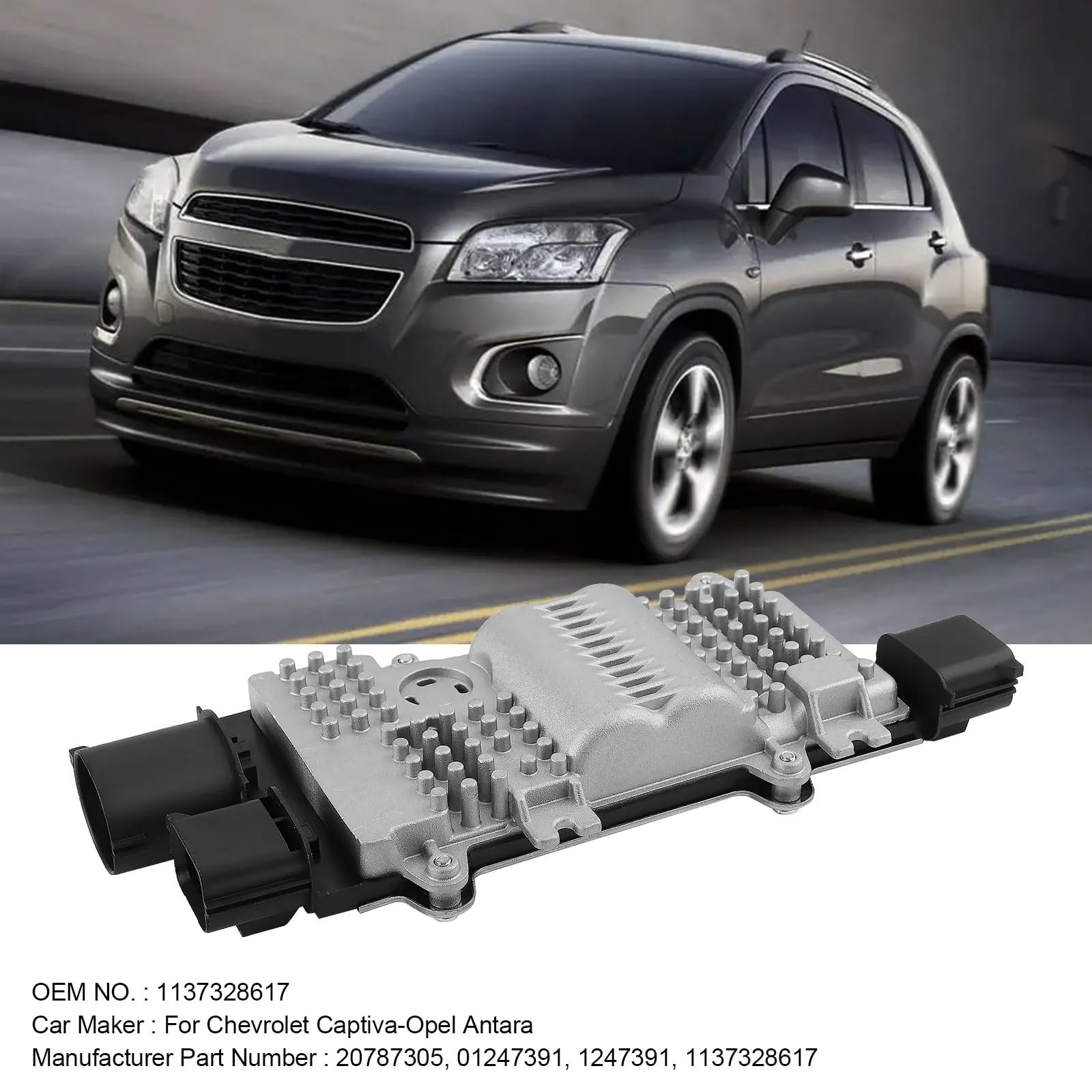 Wentylator chłodnicy Zestaw wentylatora Akcesoria samochodowe 1137328617 1137328586 20787305 1247391 Regulator oporu wentylatora pasuje do Chevroleta