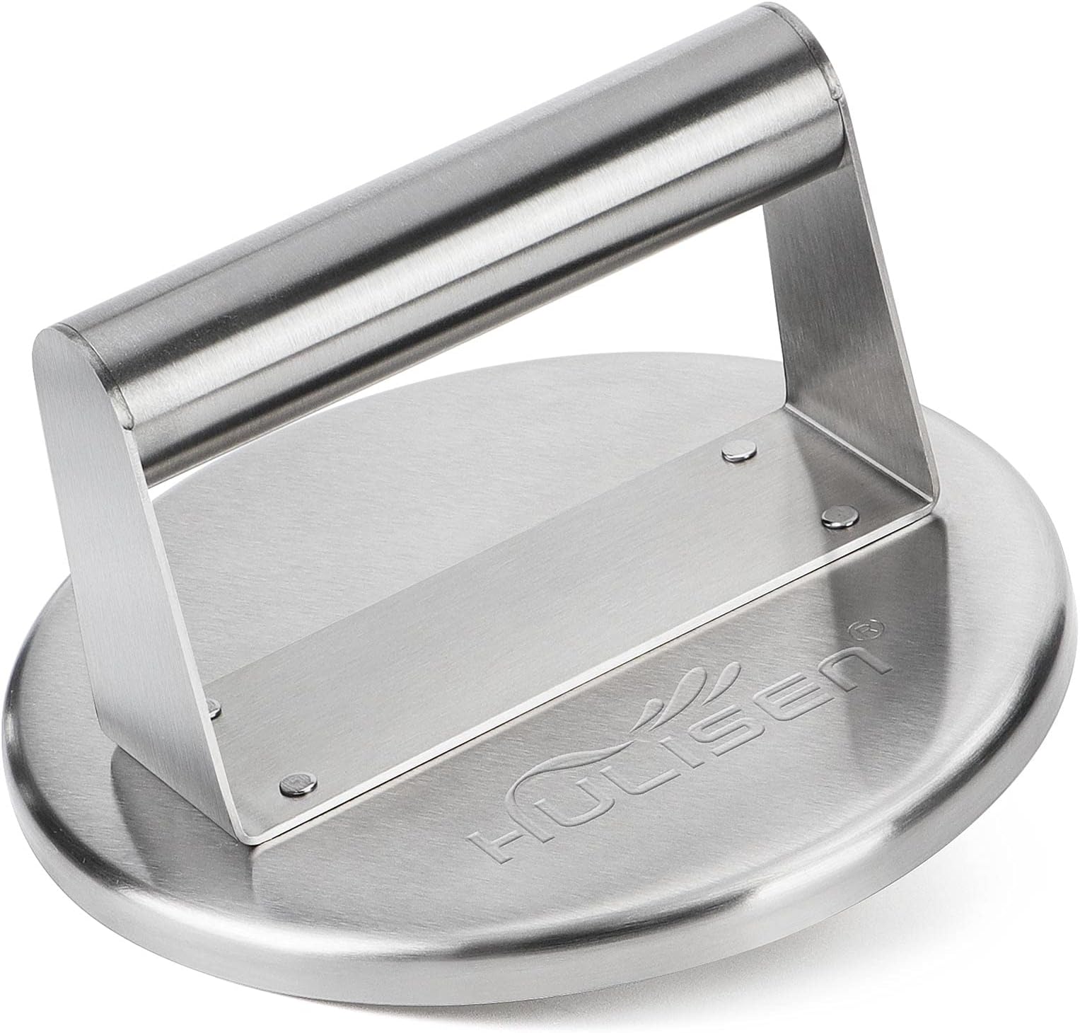 HULISEN Burger Press Hamburger Patty Maker, Stainless Steel Hamburger Press, Smash Burger Press Grill Press for BBQ Flat Top Griddle Cooking - 6 Inch