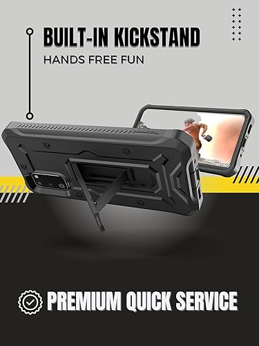 Miniatura 4 de ArmadilloTek Vanguard - Funda diseñada para Samsung Galaxy S20+Plus (versión 2020) de grado militar, cuerpo completo, resistente, con soporte