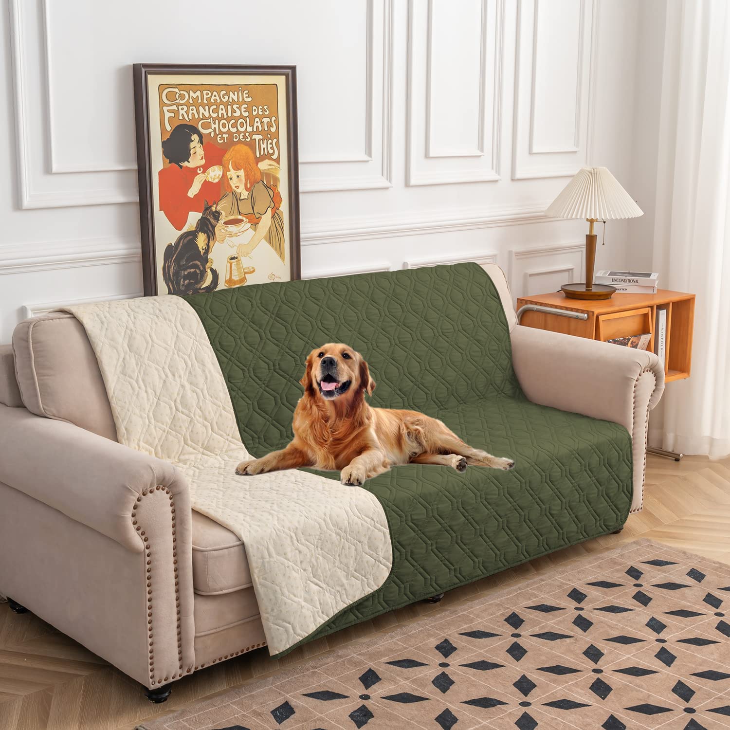 SUNNYTEXWaterproof Dog Bed Cover Dog Mat Pet Pad Pet Blanket for Couch Sofa Bed Mat Anti-Slip Furniture Protrctor