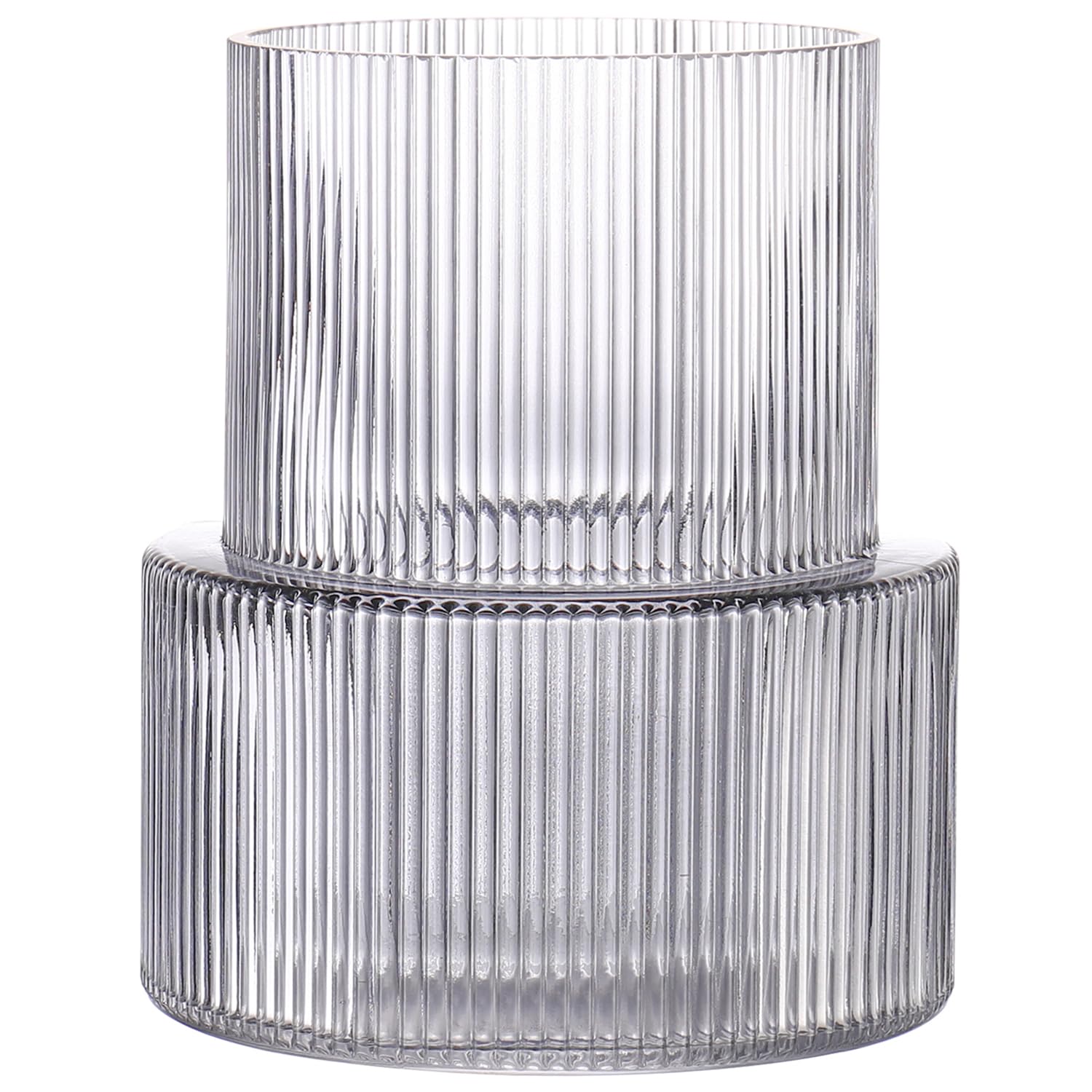 Vase en verre noir sophistiqué au design moderne pour intérieur chic