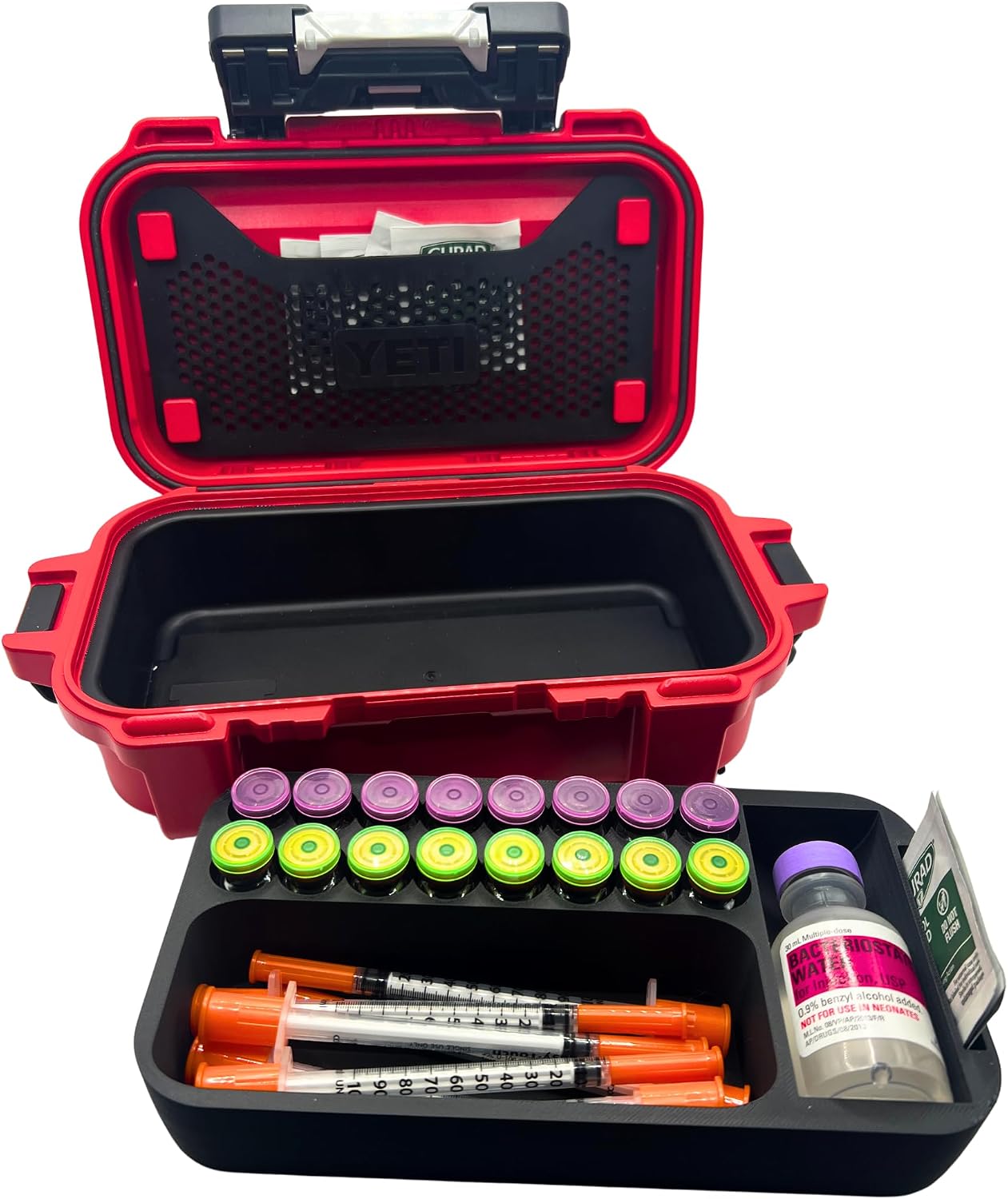 3ml Vial Organizer Insert Compatible with YETI GoBox 1, Holds 16 Vials
