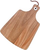 Vista 1 de Tabla de embutidos, tabla de cortar de madera de acacia, 18 x 14 pulgadas, bandeja de servir para pan y queso con asa, tablas decorativas