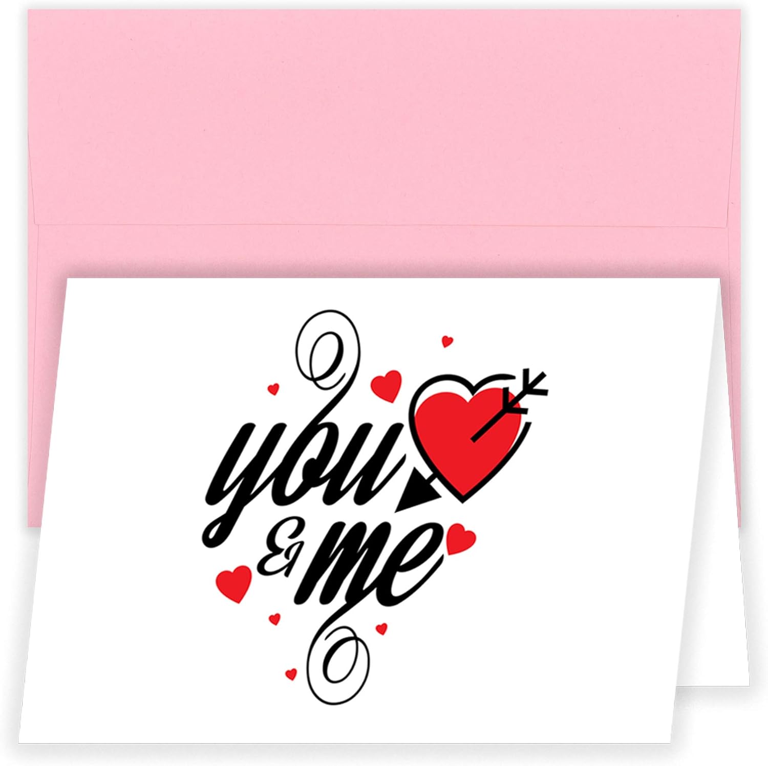 Happy Valentines Day Greeting Cards - 15 Cards & Pink Envelopes - 3 Card Assortment 5 of each design - 100% Made in the U.S.A. (Simple Valentine)