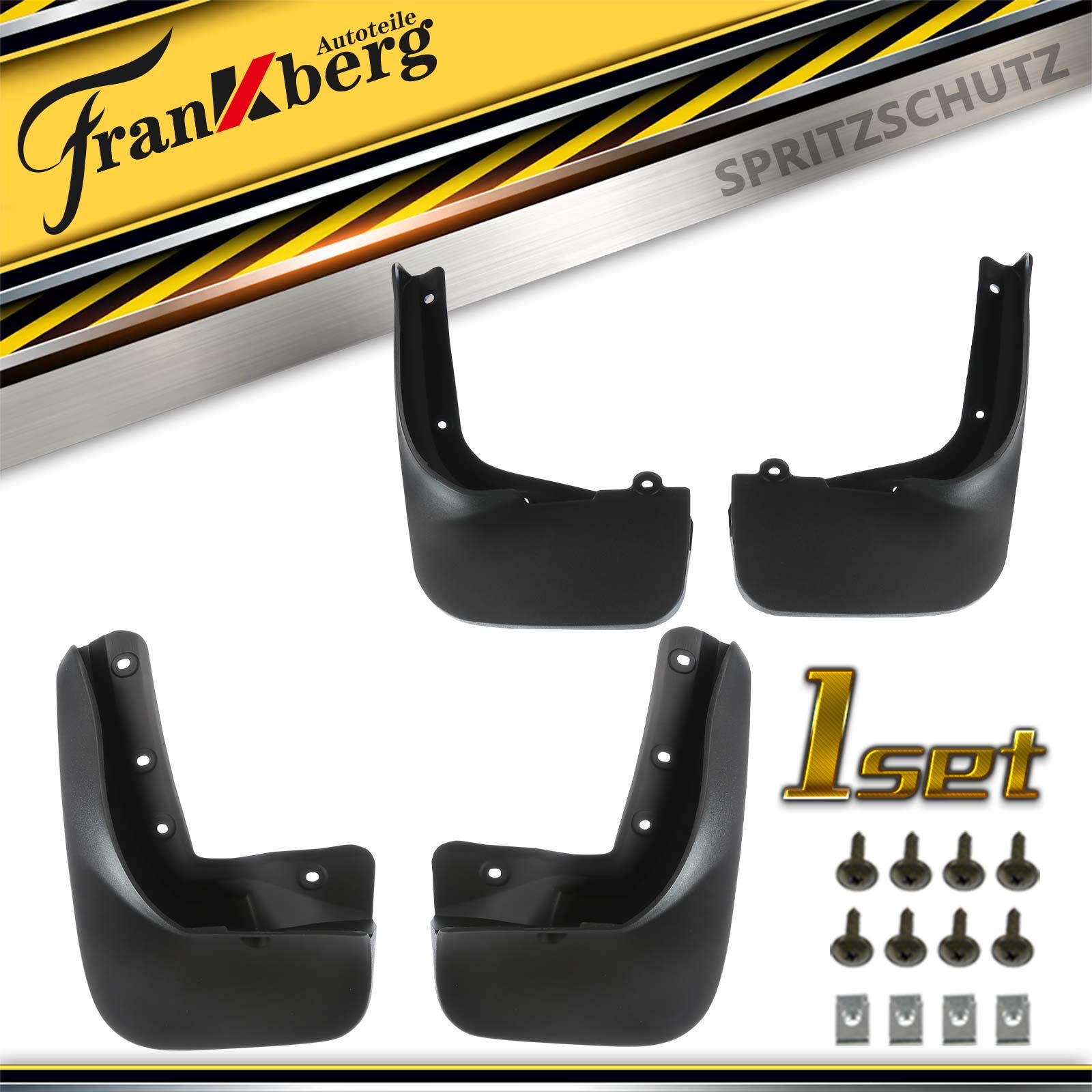 4 x Splash Guards Front Rear Left and Right Compatible with Golf VII 5G1 BE1 BA5 BV5 Estate 2012-2018
