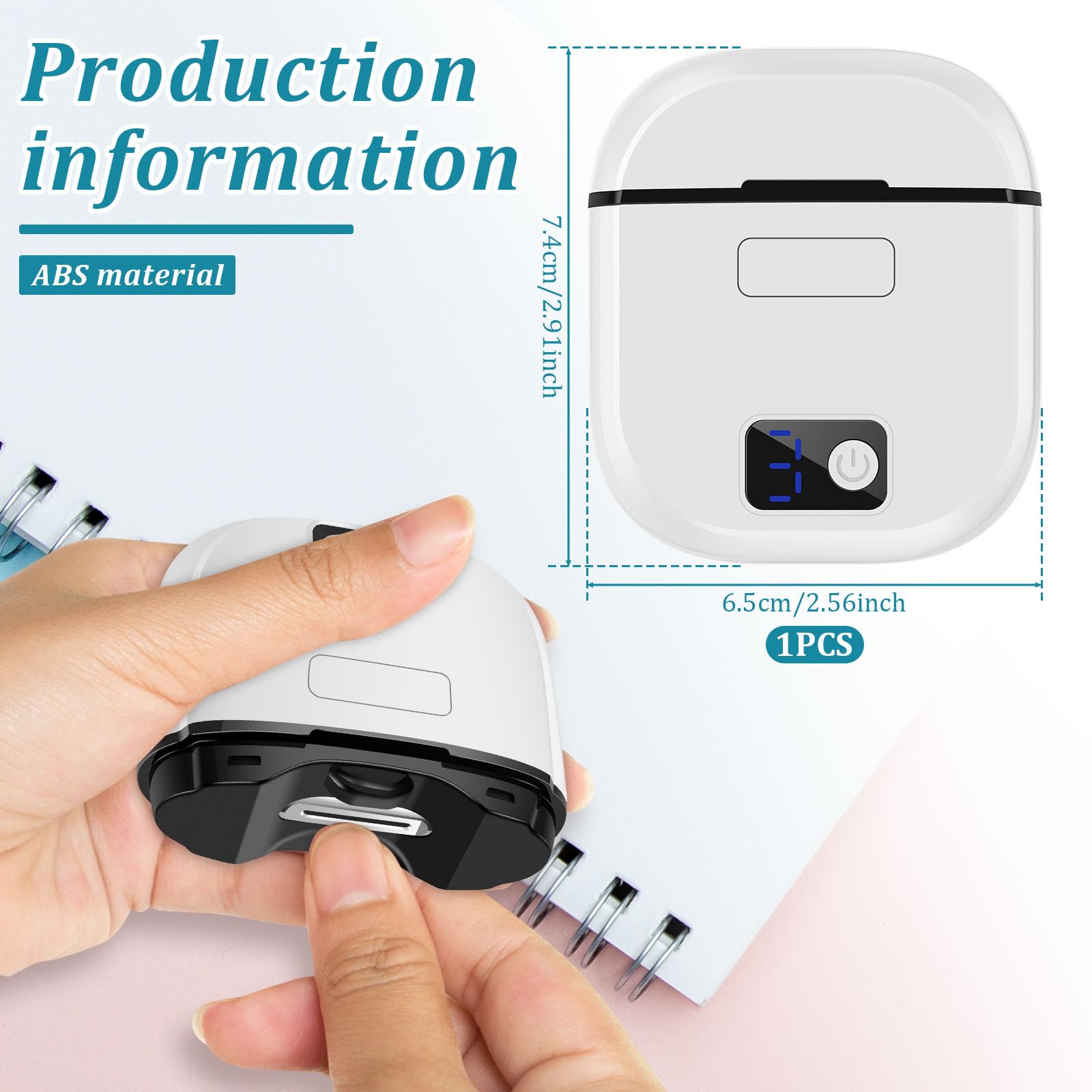 ZLHETWT Rechargeable Electric Nail Clippers, Electric Finger Toe Nail Cutter, 2 in 1 Nail Trimmer and Polisher, Electric Nail Trimmer Portable Nail Cutter Safety Nail Trimmer for Adults Seniors