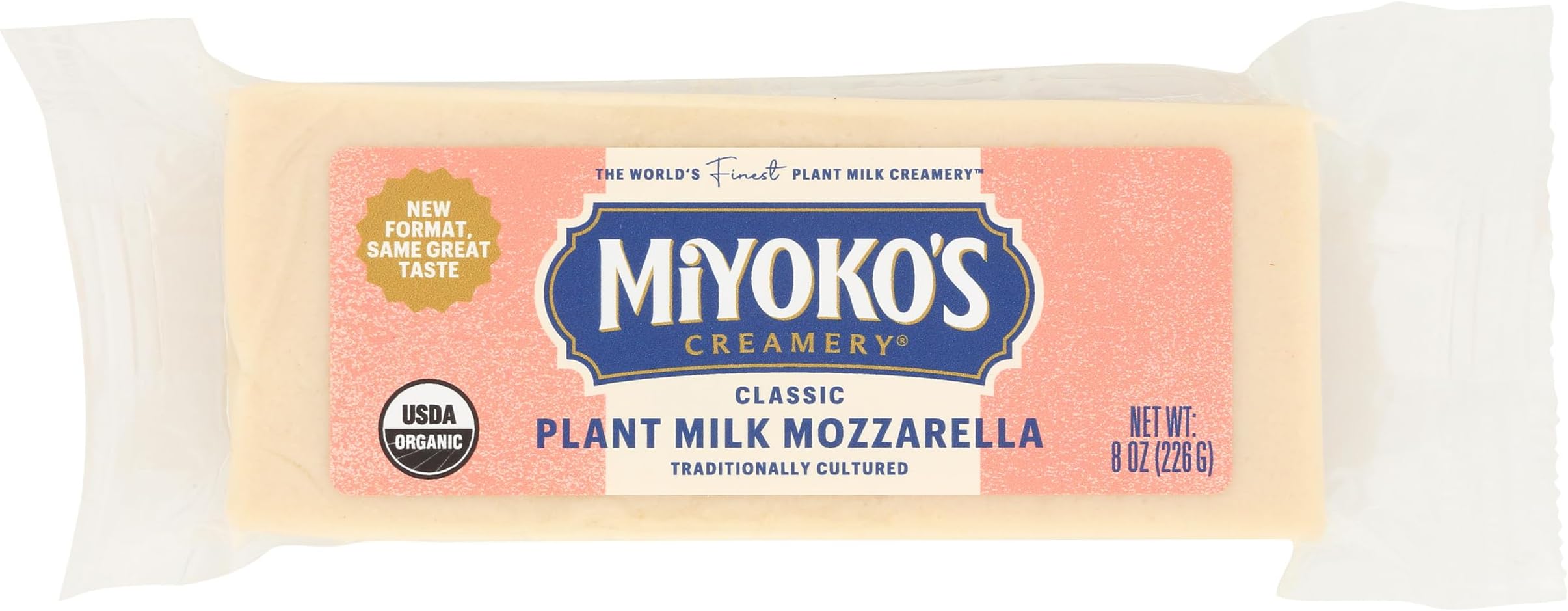 MIYOKO'S CREAMERY Fresh Vegan Mozzarella, Organic Classic Plant Milk Cheese, Dairy Free, 8 oz. (1-pack)