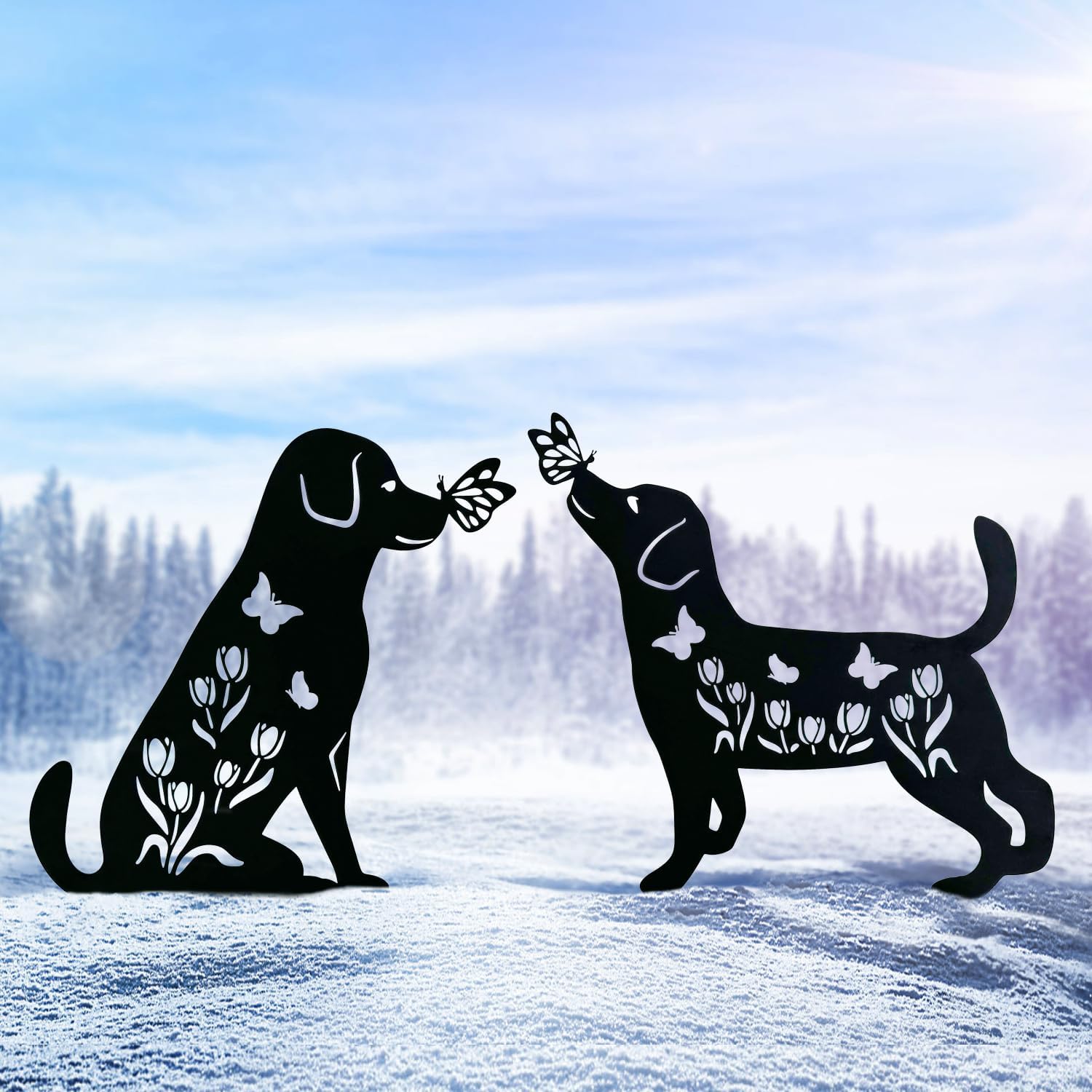 Dog Metal Decorative Garden Stakes Labrador Dog Gifts for Women/Men Animal Silhouette Statues for Yard Art, Outside, Patio, Outdoor Decor, Garden Decorations, Lawn Ornaments - Image 8