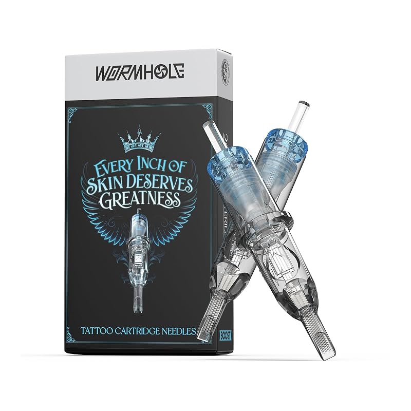 Wormhole Tattoo Agulhas de Cartucho para Tatuagem 1011RM, 20 unidades, Round Magnum nº 10