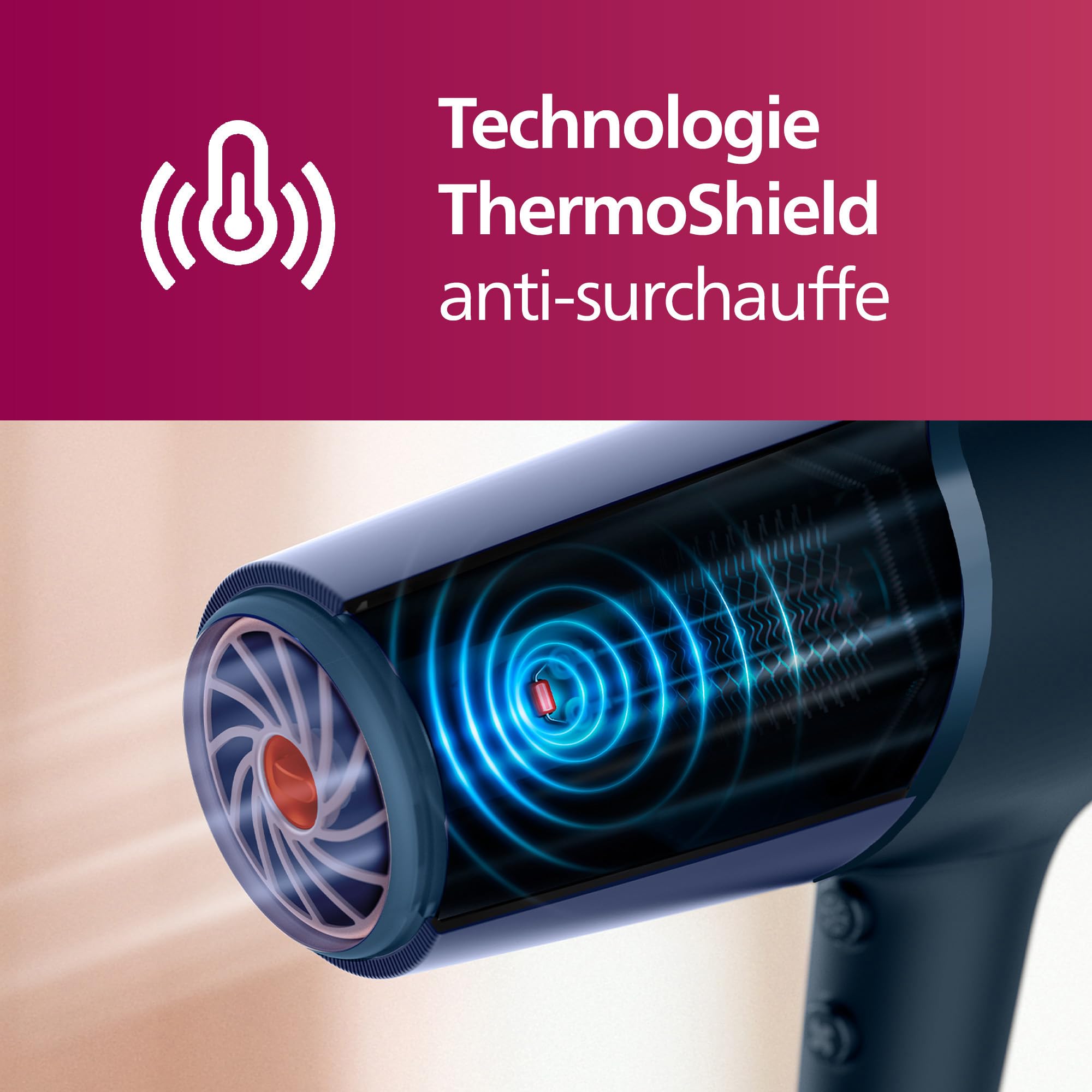 Image secondaire de Sèche-Cheveux Philips 5000 Series avec Technologie ThermoShield