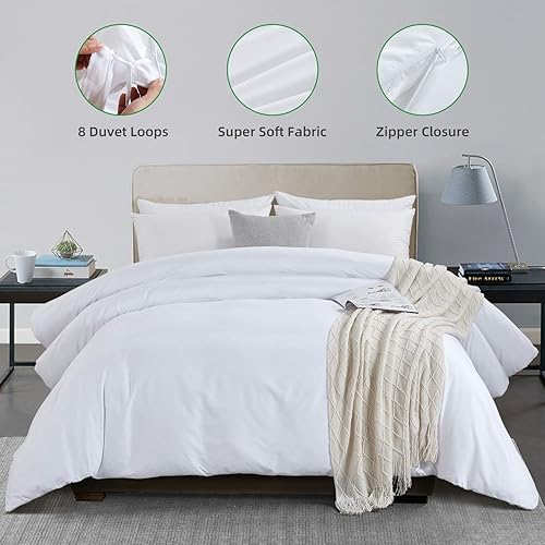 Miniatura 4 de HOMBYS - Edredón grande y mullido con relleno de plumón sintético, tamaño Super King (120 x 98, 116 oz), relleno de edredón acolchado con funda de