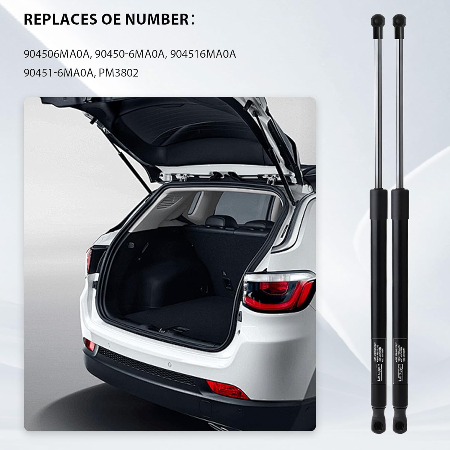 2PCS Rear Trunk Tailgate Lift Support Shock Struts for 2017-2021 Nissan Rogue Sport SUV Models Only, NOT for Rogue, Replaces 904506MA0A, PM3802