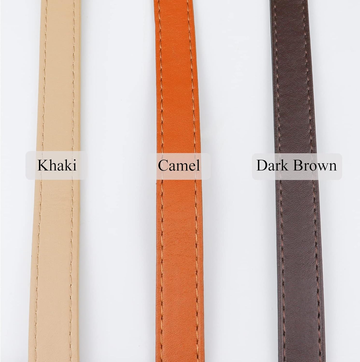 Beaulegan Purse Strap Replacement - Full Grain Microfiber Leather - 59 Inch Long Adjustable for Crossbody Shoulder Bag - 0.7 Inch Wide, Dark Brown/Gold - Image 3