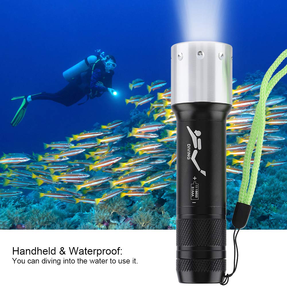 Haofy Lampe de Poche de Plong¨¦e Sous-Marine, 6000 Lumens Torche ¨¦tanche IPX8, 3 Modes R¨¦glables, pour Plong¨¦e, Randonn¨¦e, Camping et Activit¨¦s Nautiques