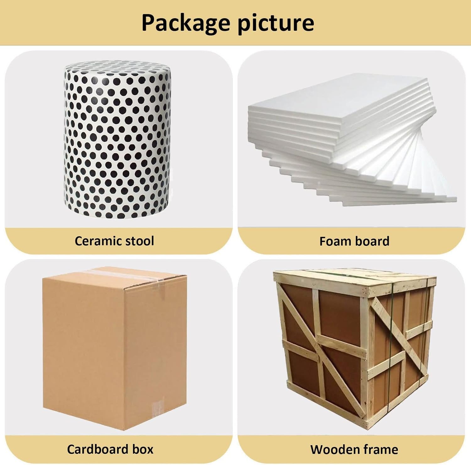 Decorative Ceramic Garden Stool, Glazed Black and White Mottled Mushroom Stool for Changing Shoes, Suitable for Outdoor Garden, Living Room, Terrace, Etc. (Color : B)